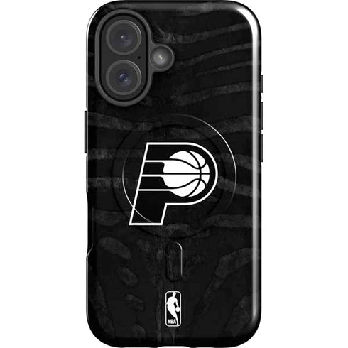 NBA Indiana Pacers Black Animal Print iPhone 16 Magsafe Impact Case