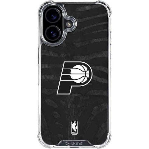NBA Indiana Pacers Black Animal Print iPhone 16 Plus Clear Case