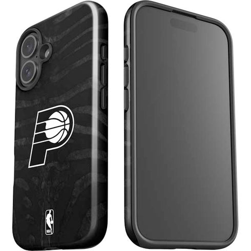 NBA Indiana Pacers Black Animal Print iPhone 16 Plus Impact Case
