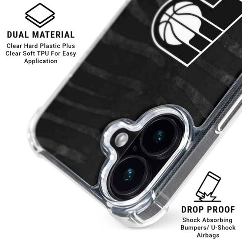 NBA Indiana Pacers Black Animal Print iPhone 16 Plus MagSafe Case