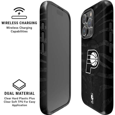 NBA Indiana Pacers Black Animal Print iPhone 16 Pro Magsafe Impact Case