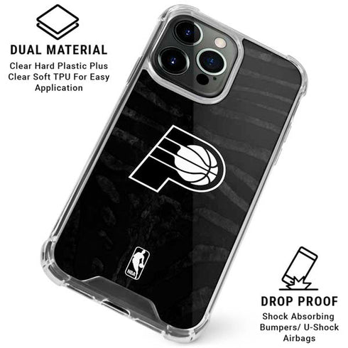 NBA Indiana Pacers Black Animal Print iPhone 16 Pro Max Clear Case