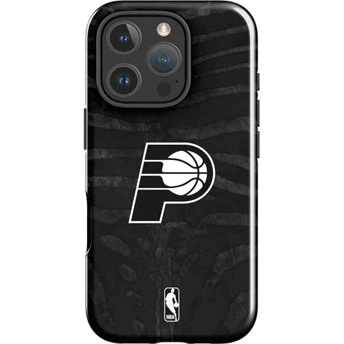NBA Indiana Pacers Black Animal Print iPhone 16 Pro Max Impact Case