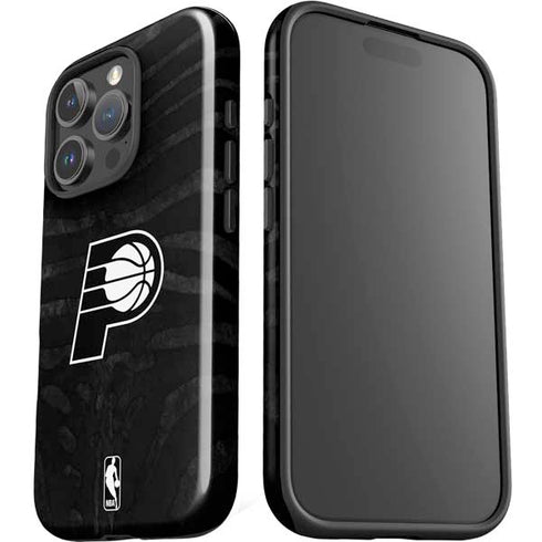 NBA Indiana Pacers Black Animal Print iPhone 16 Pro Max Impact Case