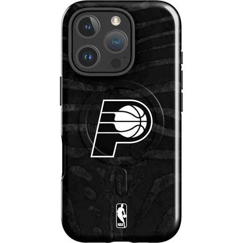 NBA Indiana Pacers Black Animal Print iPhone 16 Pro Max Magsafe Impact Case