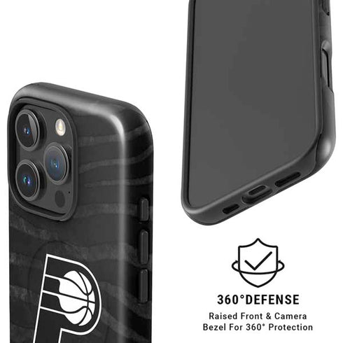 NBA Indiana Pacers Black Animal Print iPhone 16 Pro Max Magsafe Impact Case