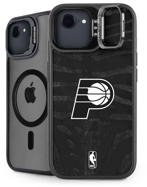 NBA Indiana Pacers Black Animal Print iPhone 16e Kickstand Case