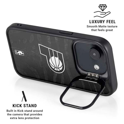NBA Indiana Pacers Black Animal Print iPhone 16e Kickstand Case