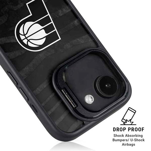 NBA Indiana Pacers Black Animal Print iPhone 16e Kickstand Case
