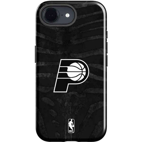 NBA Indiana Pacers Black Animal Print iPhone 16e Impact Case