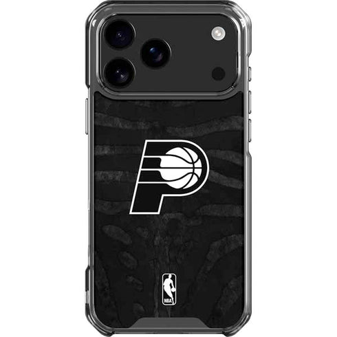 NBA Indiana Pacers Black Animal Print iPhone 18 Pro Max Clear Case