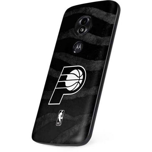 NBA Indiana Pacers Black Animal Print Moto E5 Play Skin