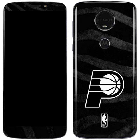 NBA Indiana Pacers Black Animal Print Moto E5 Plus Skin