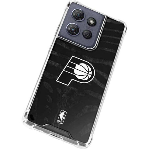 NBA Indiana Pacers Black Animal Print Moto G 5G (2025) Clear Case