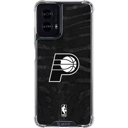 NBA Indiana Pacers Black Animal Print Moto G Power 5G (2024) Clear Case