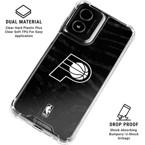 NBA Indiana Pacers Black Animal Print Moto G Power 5G (2024) Clear Case