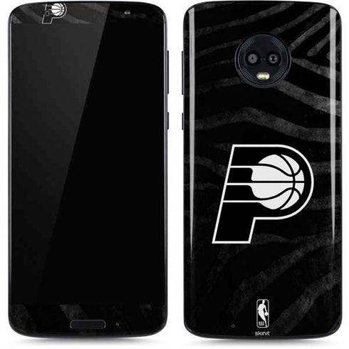 NBA Indiana Pacers Black Animal Print Moto G6 Skin