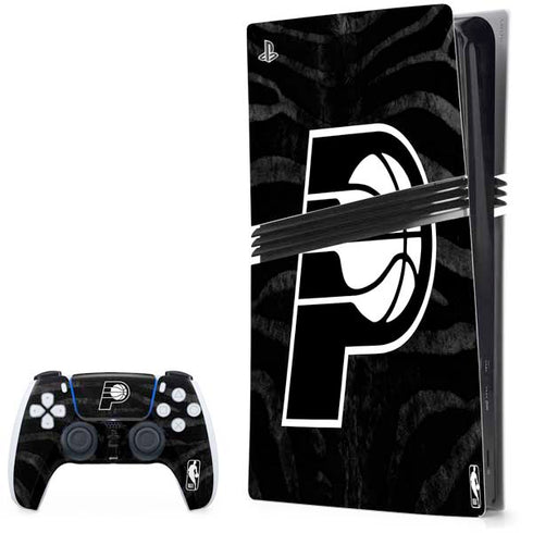 NBA Indiana Pacers Black Animal Print PS5 Pro Bundle Skin