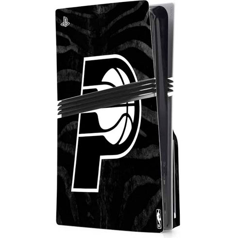 NBA Indiana Pacers Black Animal Print PS5 Pro Disk Console Skin