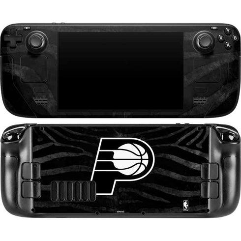 NBA Indiana Pacers Black Animal Print Steam Deck Handheld Gaming Computer OLED Skin