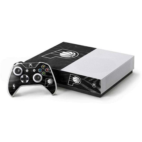 NBA Indiana Pacers Black Animal Print Xbox One S All-Digital Edition Bundle Skin