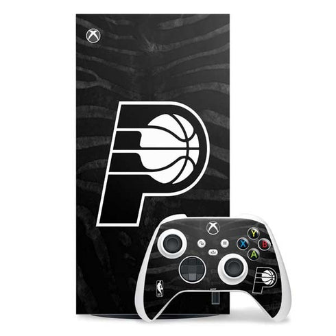 NBA Indiana Pacers Black Animal Print Xbox Series X Skins
