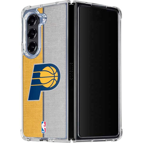 NBA Indiana Pacers Canvas Galaxy Z Fold5 5G Clear Case