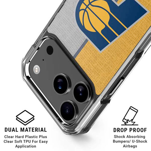 NBA Indiana Pacers Canvas iPhone 18 Pro Clear Case