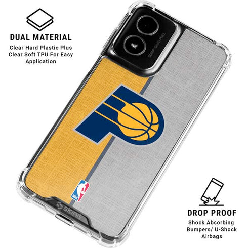 NBA Indiana Pacers Canvas Moto G Power 5G (2024) Clear Case