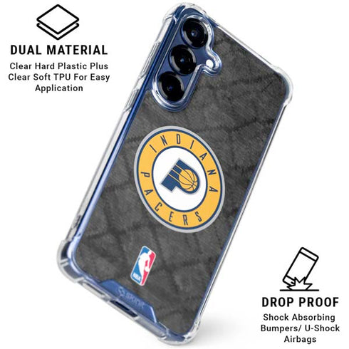 NBA Indiana Pacers Dark Rust Galaxy S25 Clear Case