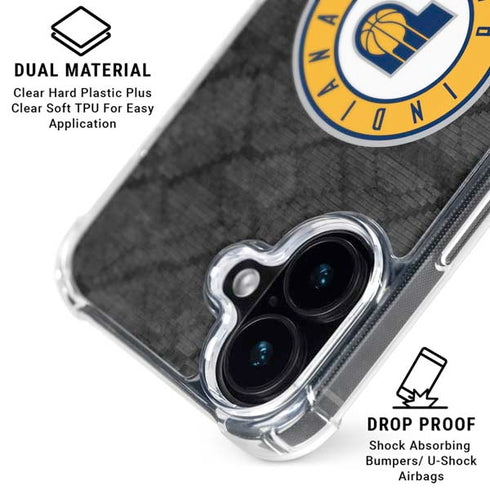 NBA Indiana Pacers Dark Rust iPhone 16 Plus Clear Case