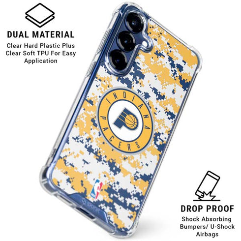 NBA Indiana Pacers Digi Camo Galaxy S25 Clear Case