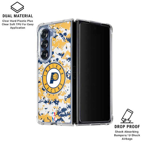 NBA Indiana Pacers Digi Camo Galaxy Z Fold6 Clear Case