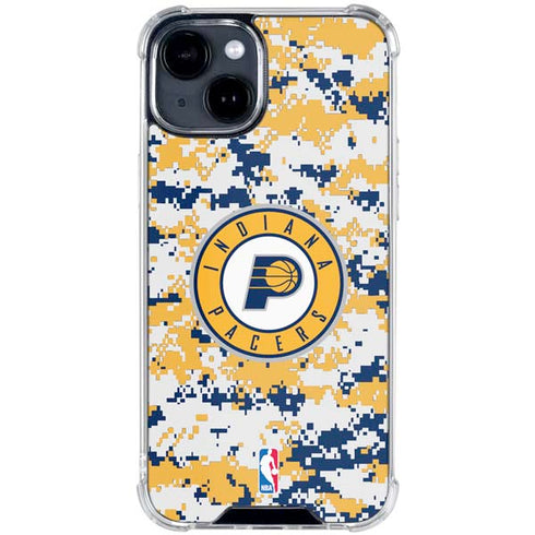 NBA Indiana Pacers Digi Camo iPhone 15 Clear Case