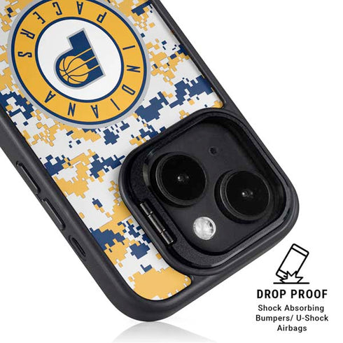 NBA Indiana Pacers Digi Camo iPhone 15 Kickstand Case