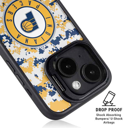 NBA Indiana Pacers Digi Camo iPhone 15 Plus Kickstand Case