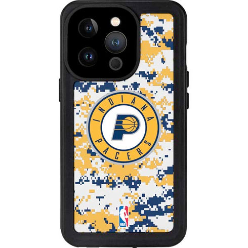 NBA Indiana Pacers Digi Camo iPhone 15 Pro Waterproof Case