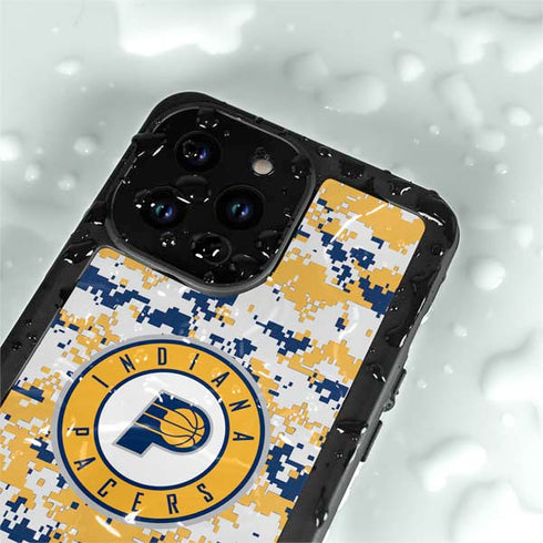 NBA Indiana Pacers Digi Camo iPhone 15 Pro Waterproof Case