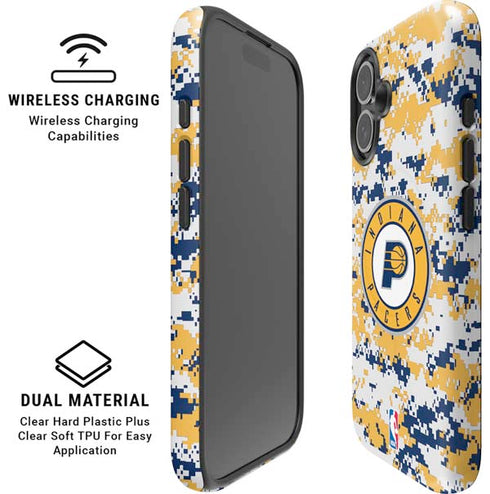 NBA Indiana Pacers Digi Camo iPhone 16 Magsafe Impact Case