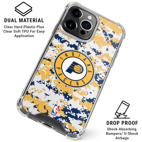 NBA Indiana Pacers Digi Camo iPhone 16 Pro Max Clear Case