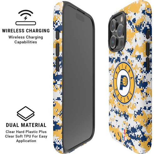 NBA Indiana Pacers Digi Camo iPhone 16 Pro Max Magsafe Impact Case