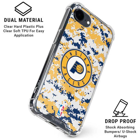 NBA Indiana Pacers Digi Camo iPhone 16e Clear Case