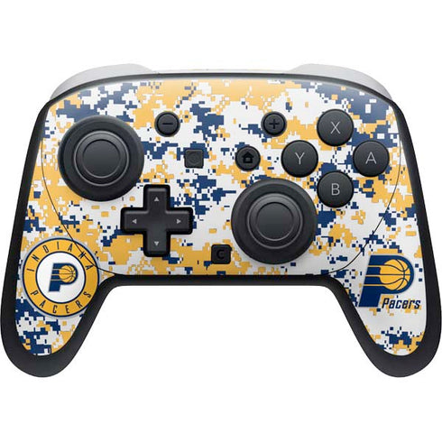 NBA Indiana Pacers Digi Camo Nintendo Switch 2 (2025) Pro Controller Skin