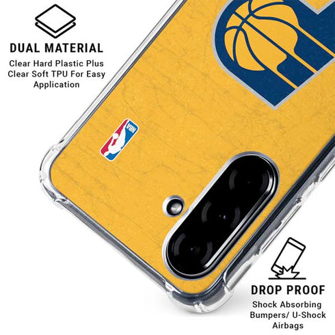NBA Indiana Pacers Distressed Galaxy A36 5G Clear Case