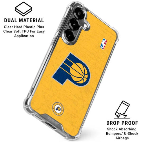 NBA Indiana Pacers Distressed Galaxy S26 Clear Case