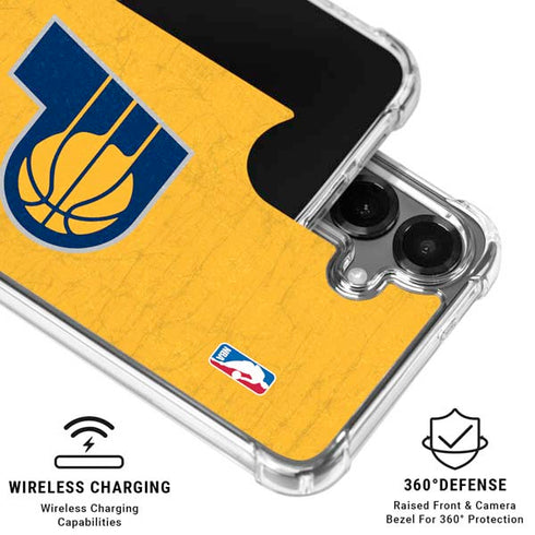 NBA Indiana Pacers Distressed Galaxy S26 Plus Clear Case
