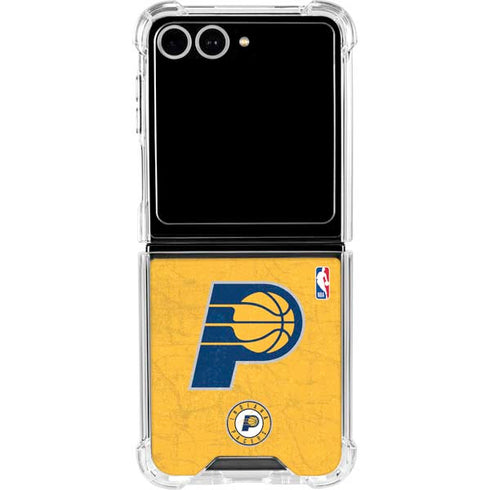 NBA Indiana Pacers Distressed Galaxy Z Flip7 Clear Case