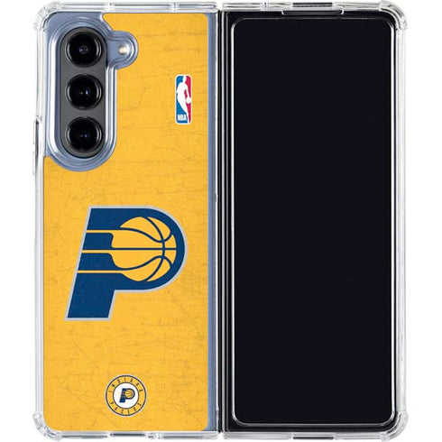 NBA Indiana Pacers Distressed Galaxy Z Fold5 5G Clear Case