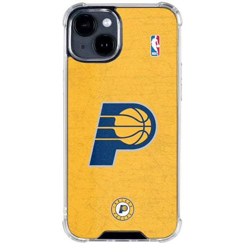 NBA Indiana Pacers Distressed iPhone 15 Clear Case