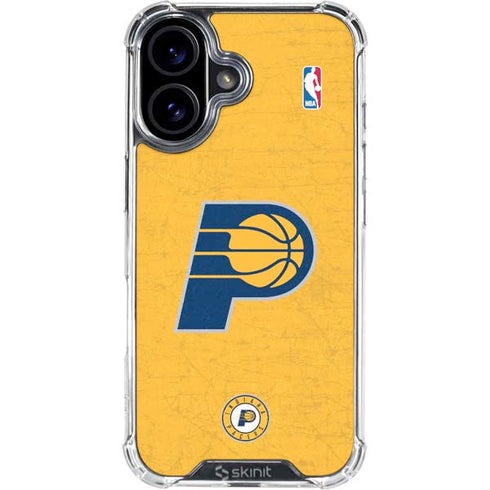 NBA Indiana Pacers Distressed iPhone 16 Plus Clear Case